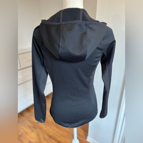 The North Face Jacket Arcata Zip Hoodie Asymmetrical Fitted Fleece Black S/P - Picture 4 of 8